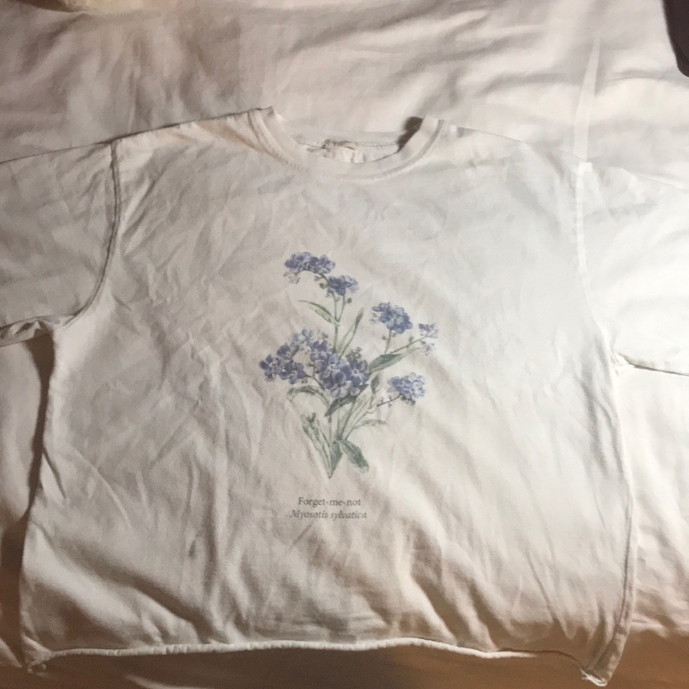 Brandy Melville forget me not tee cropped